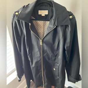 Michael Kors hooded knee length rain coat
